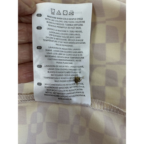 BYLT‎ Polo premium basics, Paloma shirt,L Short Sleeve  all over print Stretch - Picture 6 of 7